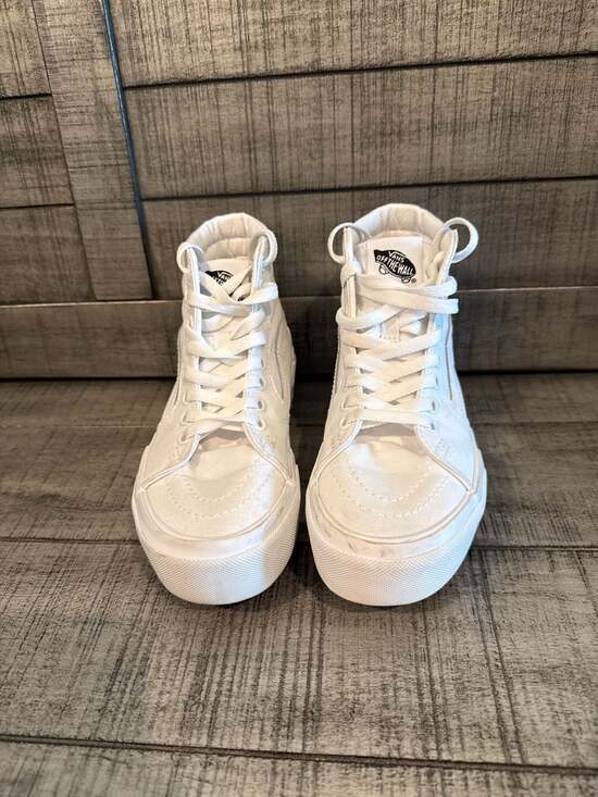 Vans Other - Vans Sk8-Hi Tapered Stackform Canvas Platform High Top - True White size 3.5Y